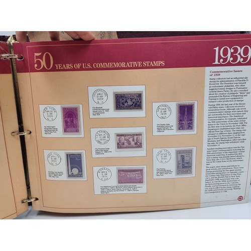 511 - Star Lot : 50 years of US Commemorative stamps 1939-1963. A Fabulous chronological Album of All US C... 