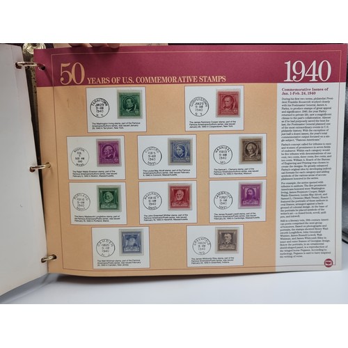 511 - Star Lot : 50 years of US Commemorative stamps 1939-1963. A Fabulous chronological Album of All US C... 