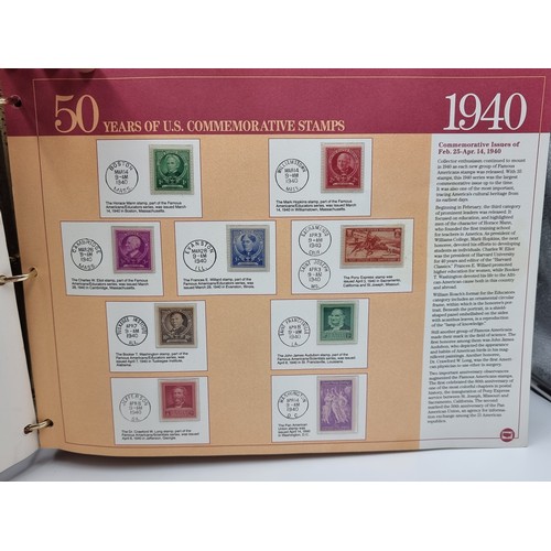 511 - Star Lot : 50 years of US Commemorative stamps 1939-1963. A Fabulous chronological Album of All US C... 