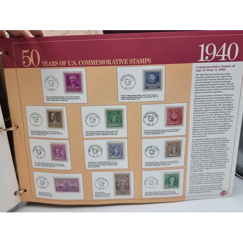 511 - Star Lot : 50 years of US Commemorative stamps 1939-1963. A Fabulous chronological Album of All US C... 