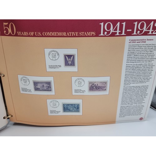 511 - Star Lot : 50 years of US Commemorative stamps 1939-1963. A Fabulous chronological Album of All US C... 