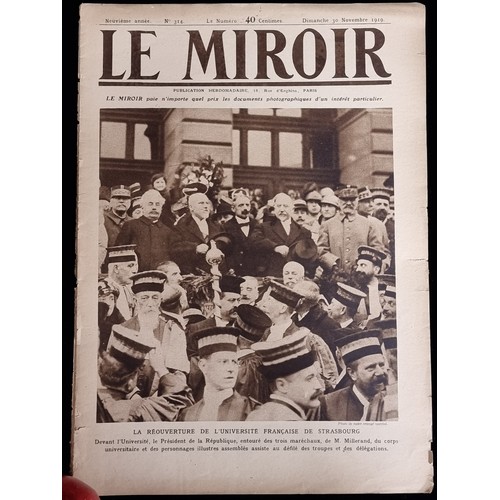 143 - A fantastic lot of approximately 30 antique issues of Le Miroir daily newspaper, dating from 1914 - ... 