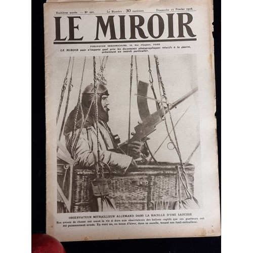 143 - A fantastic lot of approximately 30 antique issues of Le Miroir daily newspaper, dating from 1914 - ... 