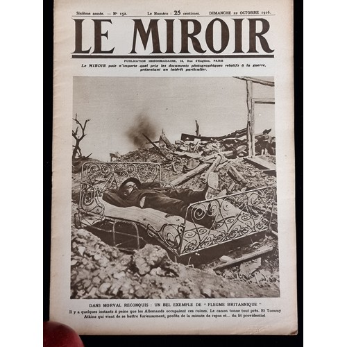 143 - A fantastic lot of approximately 30 antique issues of Le Miroir daily newspaper, dating from 1914 - ... 