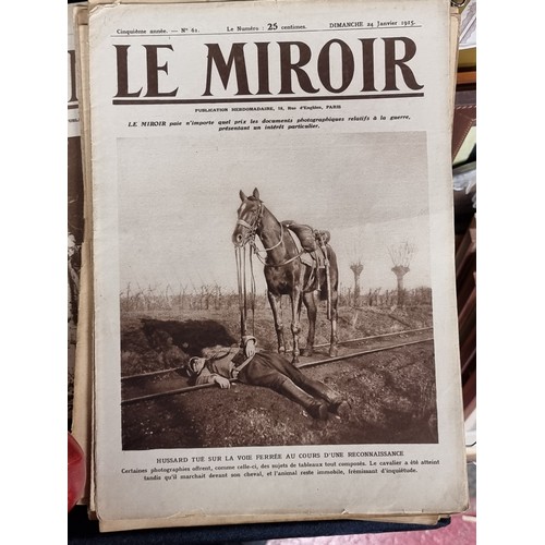 143 - A fantastic lot of approximately 30 antique issues of Le Miroir daily newspaper, dating from 1914 - ... 