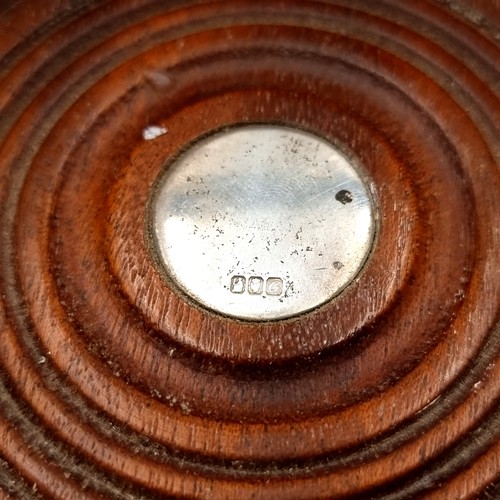 203 - A very handsome Irish Silver wine coaster. Hallmarked in Dublin by Thomas Weir and So. (1995 ) With ... 