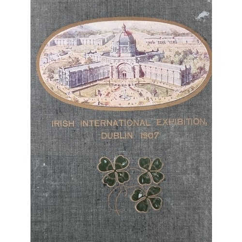 165 - Star Lot : A very rare  hardbacked postcard album with an image of the Irish International Exhibitio... 