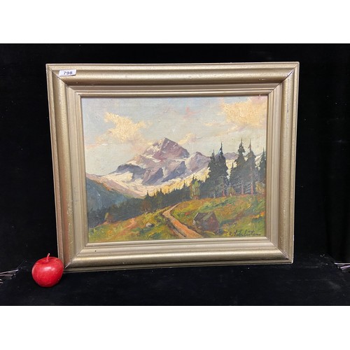 798 - Star Lot: A charming large original oil on canvas painting titled 