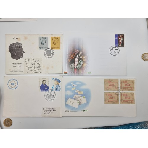 505 - A good collection of 60 Irish FDC from the 1960s to the 1990s with an empty An post green FDC album.... 