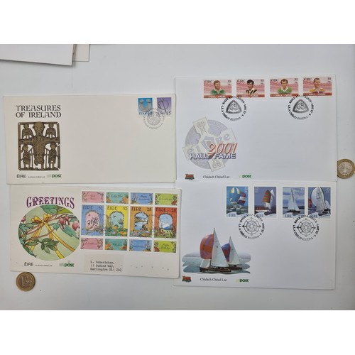 505 - A good collection of 60 Irish FDC from the 1960s to the 1990s with an empty An post green FDC album.... 