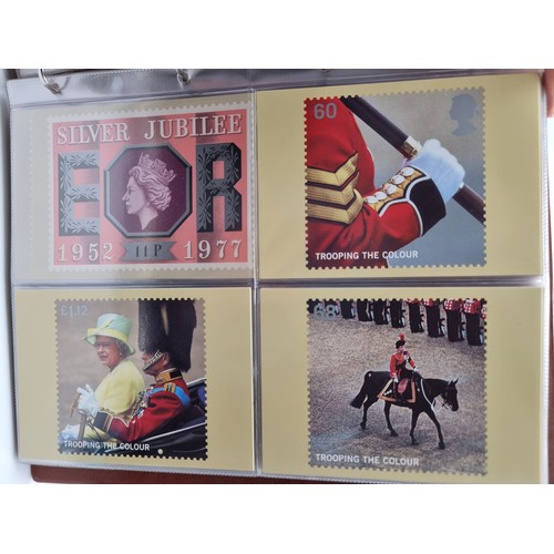 562 - A mint memorial collection of Queen Elizabeth the 2nd reign through Royal Mail PHQ cards, includes c... 