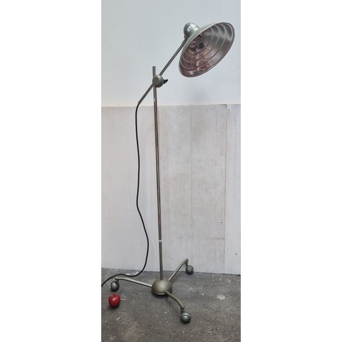 634 - Star Lot : A truly stunning vintage Hanover Sollux H8 adjustable angle poise floor lamp; with bayone... 