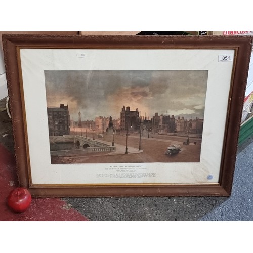 851 - A good sized antique chromolithograph titled 