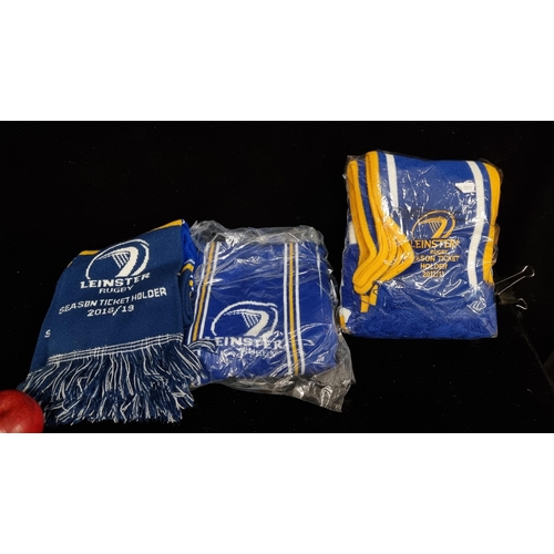 279 - 3 Leinster Rugby scarves dating to including a 2012/2013 season ticket holder example, and two other... 