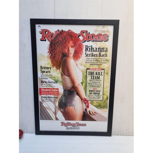 284 - A very large front cover poster for Rolling Stone magazine from April 14th 2011 featuring Rihanna.