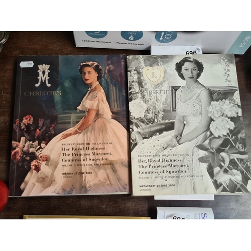 696 - Two large  auction catalogue books from Christie's titled 