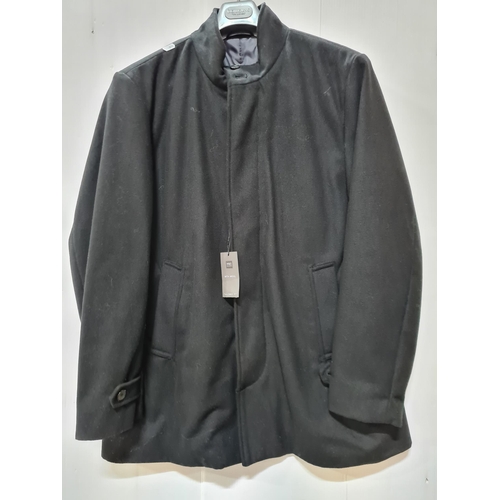 807 - A very attractive, brand new, wool blend men's jacket in black by Marks and Spencer's. Designed to f... 