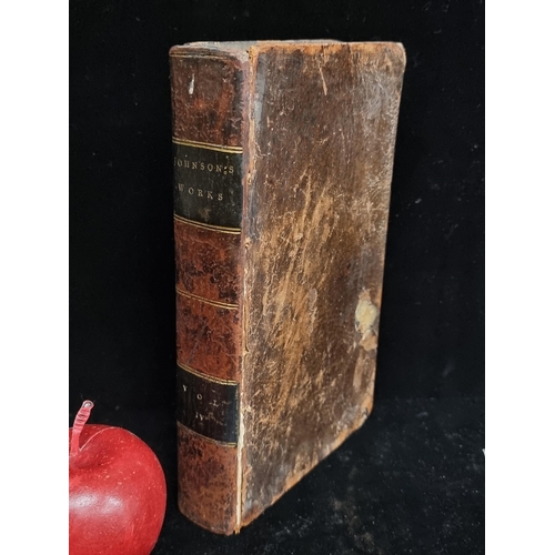 137 - An antique first edition, hardback book entitled 'The Works of Samuel Johnson', Vol. 4, by Samuel Jo... 