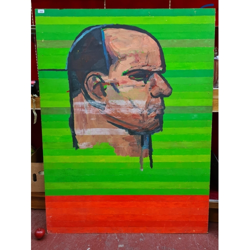 906 - A very large acrylic on board painting by Joseph O'Connor dating to the 1960s-1970s. Features a larg... 