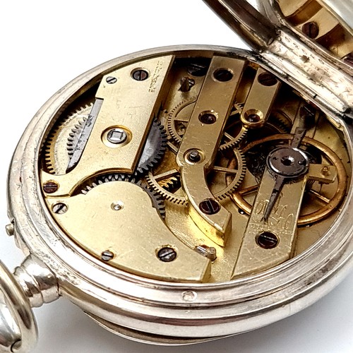 559 - Star Lot - A superb, and highly collectable, sterling silver LeCoultre pocket watch. Engraved in a f... 