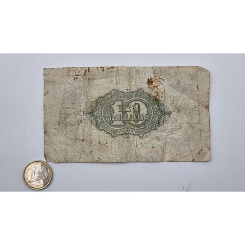 710 - A very rare ten shillings United Kingdom of Great Britain and Ireland bank note. Series number: L 58... 