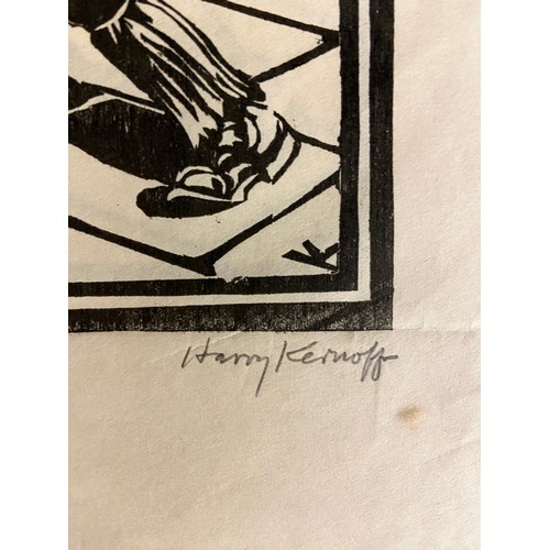 233 - Star Lot: Six original woodblock prints by famous Irish artist Harry Kernoff, each signed Hand signe... 