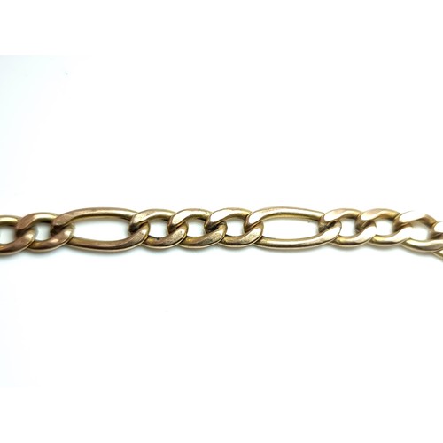 441 - Star lot : A fine example of a 9 carat Gold alternate link necklace. Length of piece: 50cm. Weight: ... 