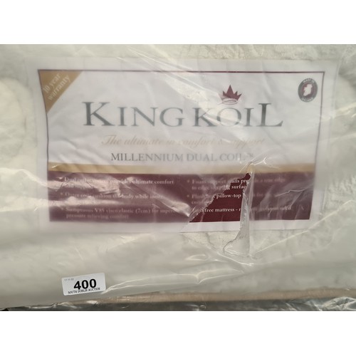 400 - Star lot : A very large King Koil Millenium dual coil super king mattress, in original packaging.  
... 