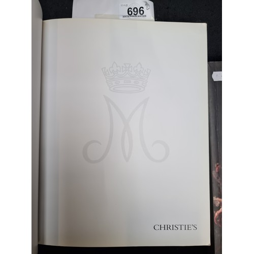 696 - Two large  auction catalogue books from Christie's titled 