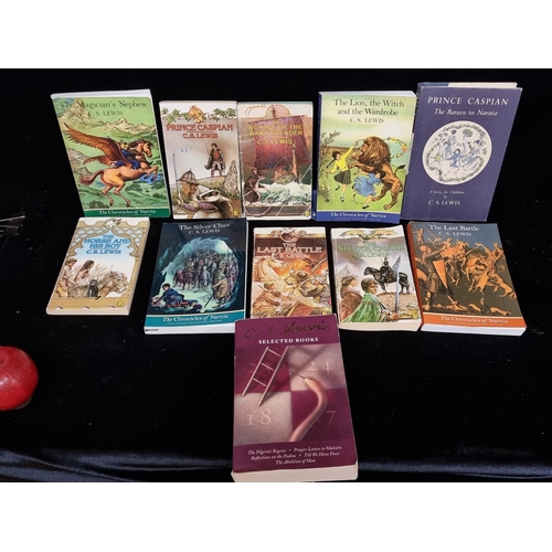 103 - A selection of eleven novels by C. S. Lewis, including a lovely illustrated copy of his most famous ... 