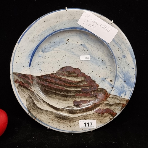 117 - A stunning handmade ceramic plate by noted Irish maker Nicholas Mosse. Entitled 