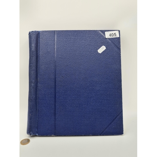 405 - An excellently furnished large stamp album, comprising of many multi national stamps and includes an... 