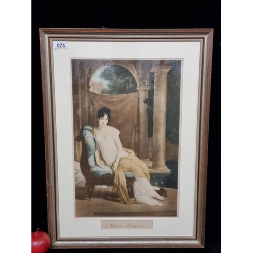 74 - A lovely chromolithograph of a painting by François Gérard, titled 