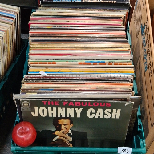 885 - 120 L.P vinyls albums including Johnny Cash, Ella Fitzgerald and Dirty Dancing.