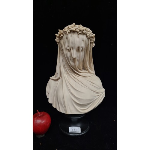 884 - Star lot : A stunning antique  marble bust of the Veiled Bride by A. Filli Firenze, Italy as inscrib... 