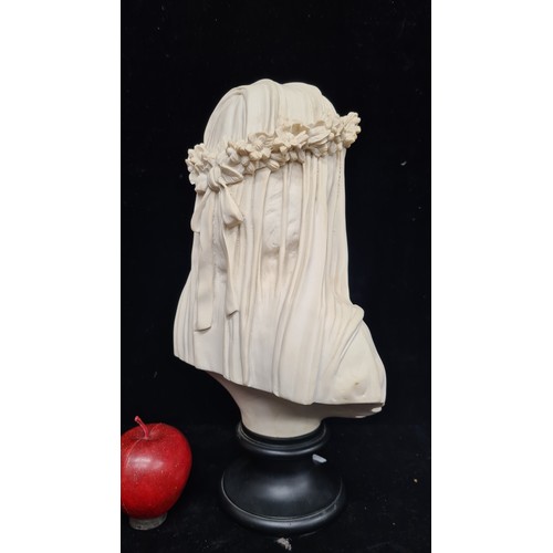 884 - Star lot : A stunning antique  marble bust of the Veiled Bride by A. Filli Firenze, Italy as inscrib... 