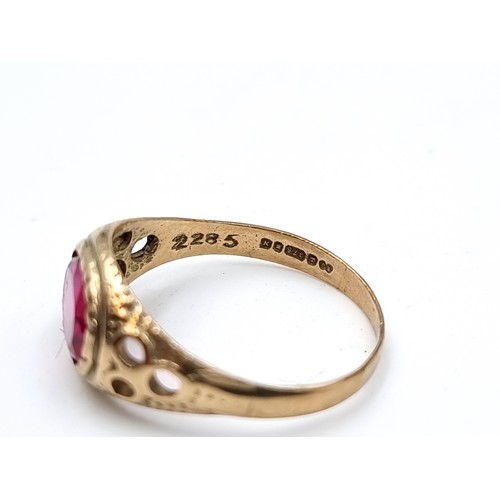 4 - Star lot : A fine example of a Victorian 9 carat Gold Ruby oval set ring. A stunning ring on, with a... 