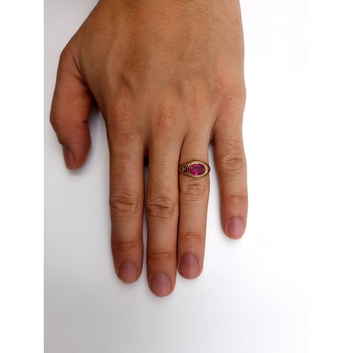 4 - Star lot : A fine example of a Victorian 9 carat Gold Ruby oval set ring. A stunning ring on, with a... 