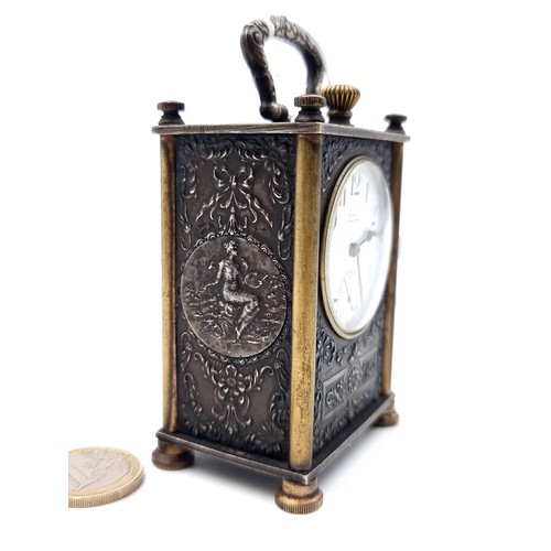 22 - Star Lot : An excellent example of a Swiss made eight day antique carriage clock by famous clock mak... 