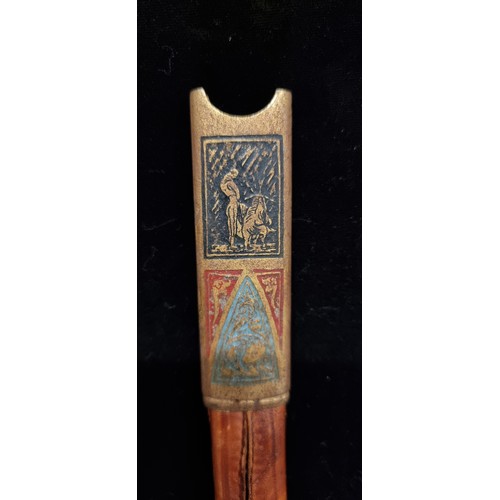 879 - A fabulous antique espada ropera sword with clothbound hilt, with ornate foliate incised detail with... 