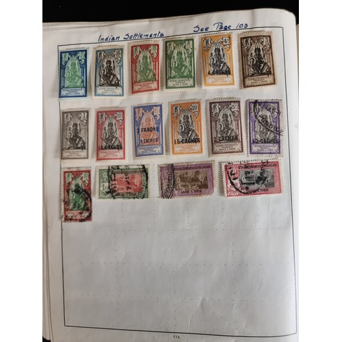 406 - A large antique organised collection featuring colonial overprints and Indian settlements. All encas... 