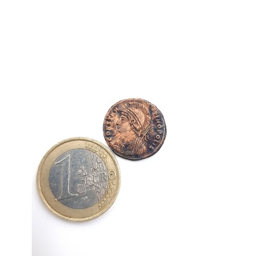 19 - An ancient copper Constantine Roman Imperial coin, circa 27 B.C- 476 A.D.Very good detail.