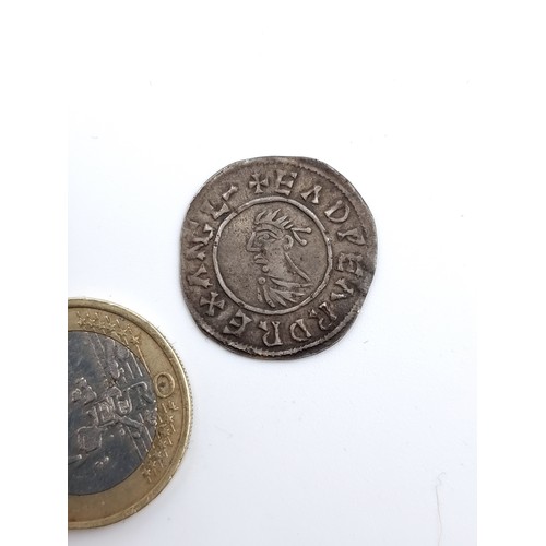 27 - Super Star Lot: A very exciting rare Edward the Merit 975 A.D- 978 A.D hammered Silver coin.