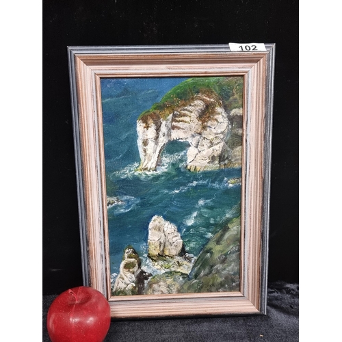 102 - An original oil on canvas painting titled 