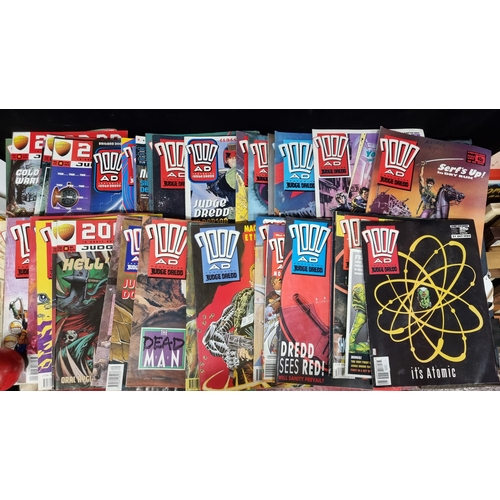 141 - A selection of 40 2000 AD comic books. Including examples featuring Judge Dredd. Largely dating to t... 