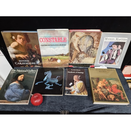 143 - A selection of eight books on the topic of Art History. Including Beyond Caravaggio, Gothic Mural Pa... 