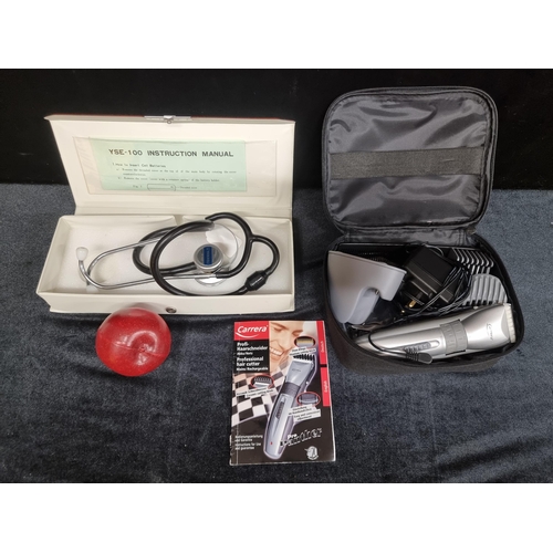 196 - A Electronic Stethoscope with instruction manual by Yamasu, model number YSE- 100. Also, a new profe... 