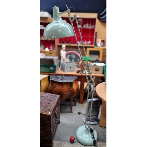 532 - A very large and impressive, Industrial style Anglepoise floor-standing lamp. With a large, conical ... 