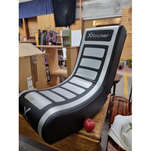 582 - A brand new X-Rocker gaming rocker chair. In the black/silver colourway. Model 5115901. This chair i... 