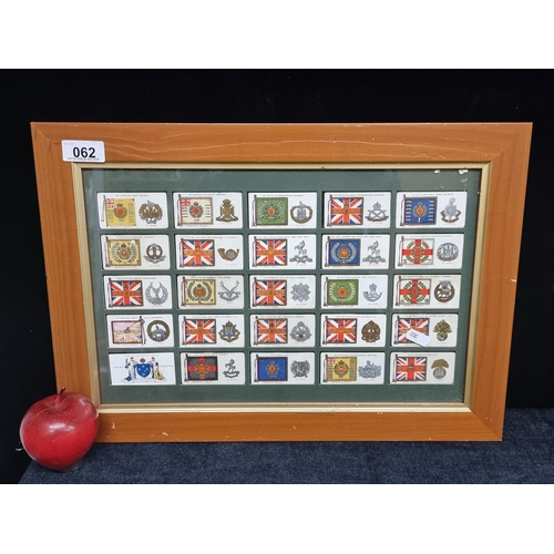 62 - A framed collection of 25 Player's & Sons cigarette cards from the series 